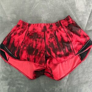 Lululemon Athletica Red and Black Athletic Shorts